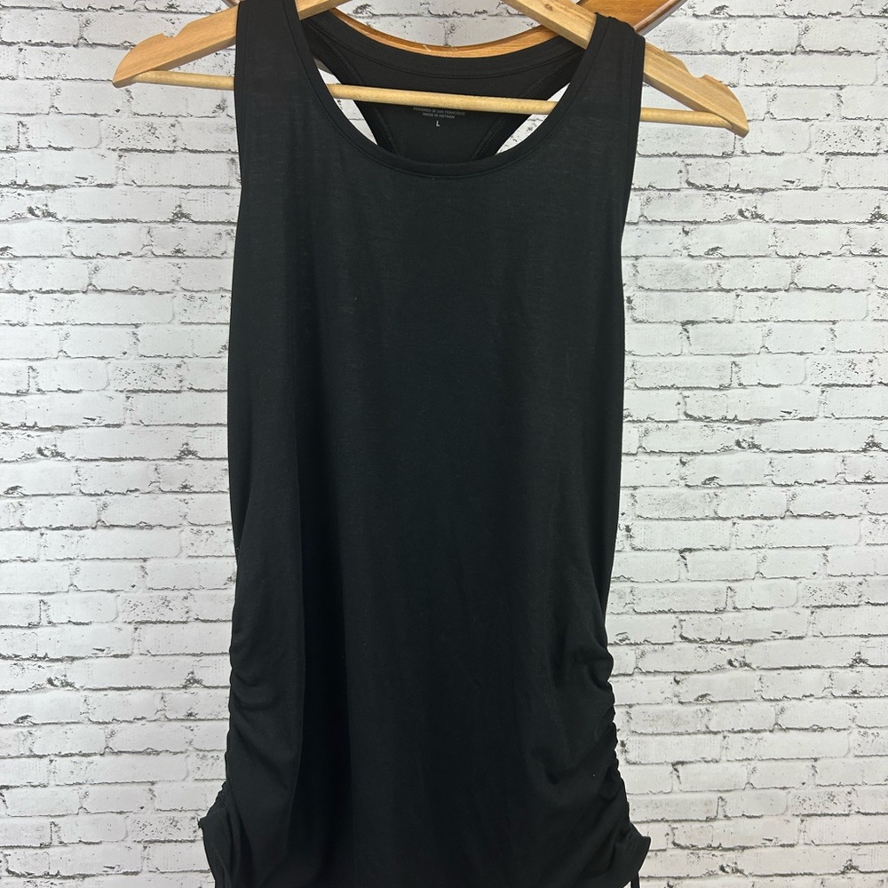 Athleta | Essential Black Tank Top with laces on both sides size L